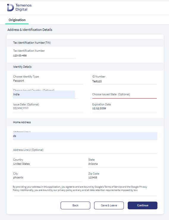 Address and Identification