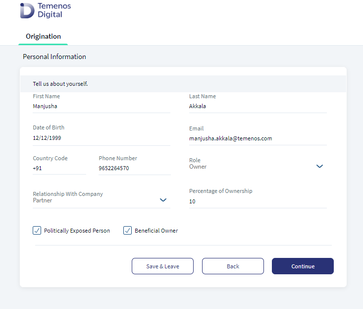 Personal Info RP