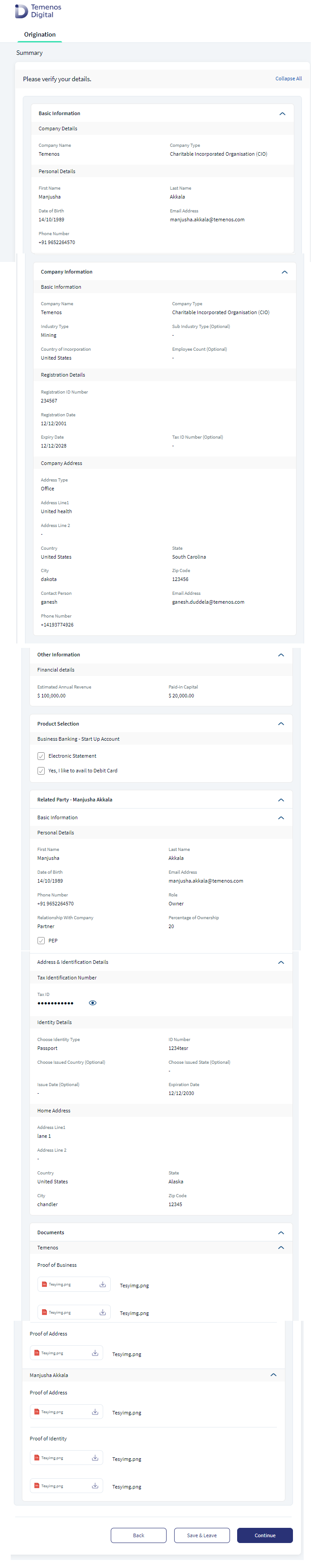 SME Current Account Summary SME Current Account Summary
