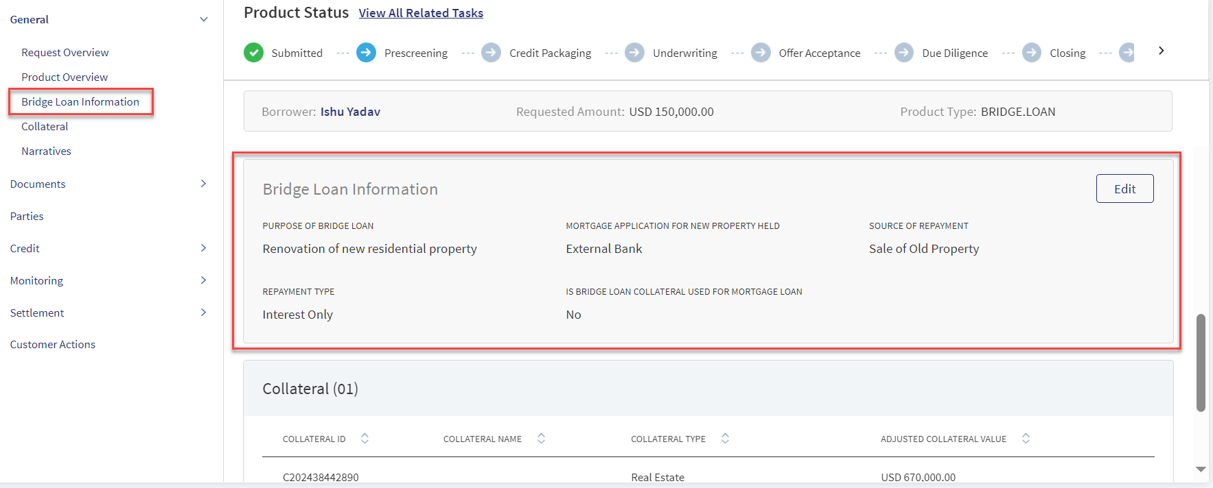 Bridge Loan Information