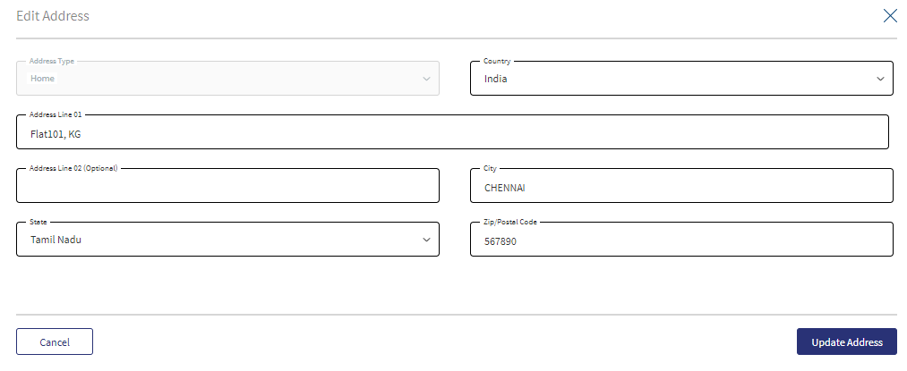 Edit Address