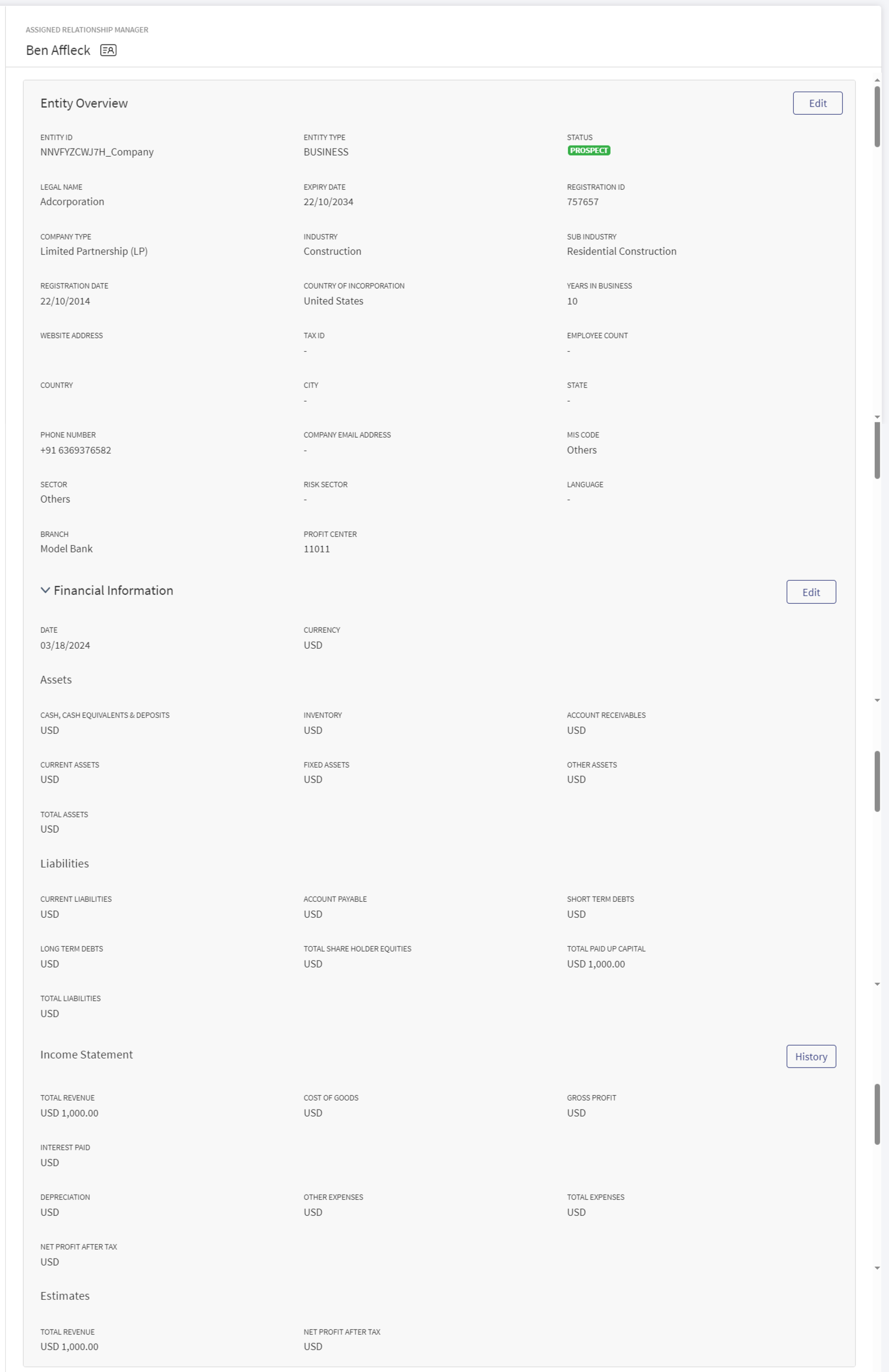 Entity Overview