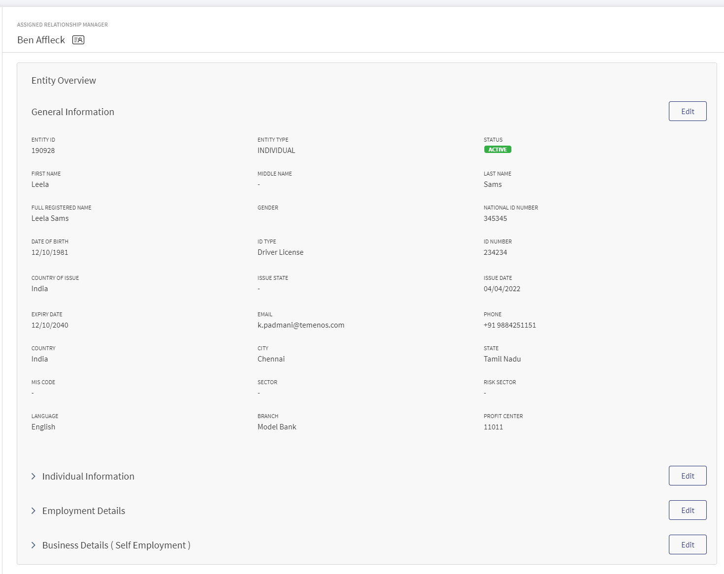 Entity Overview