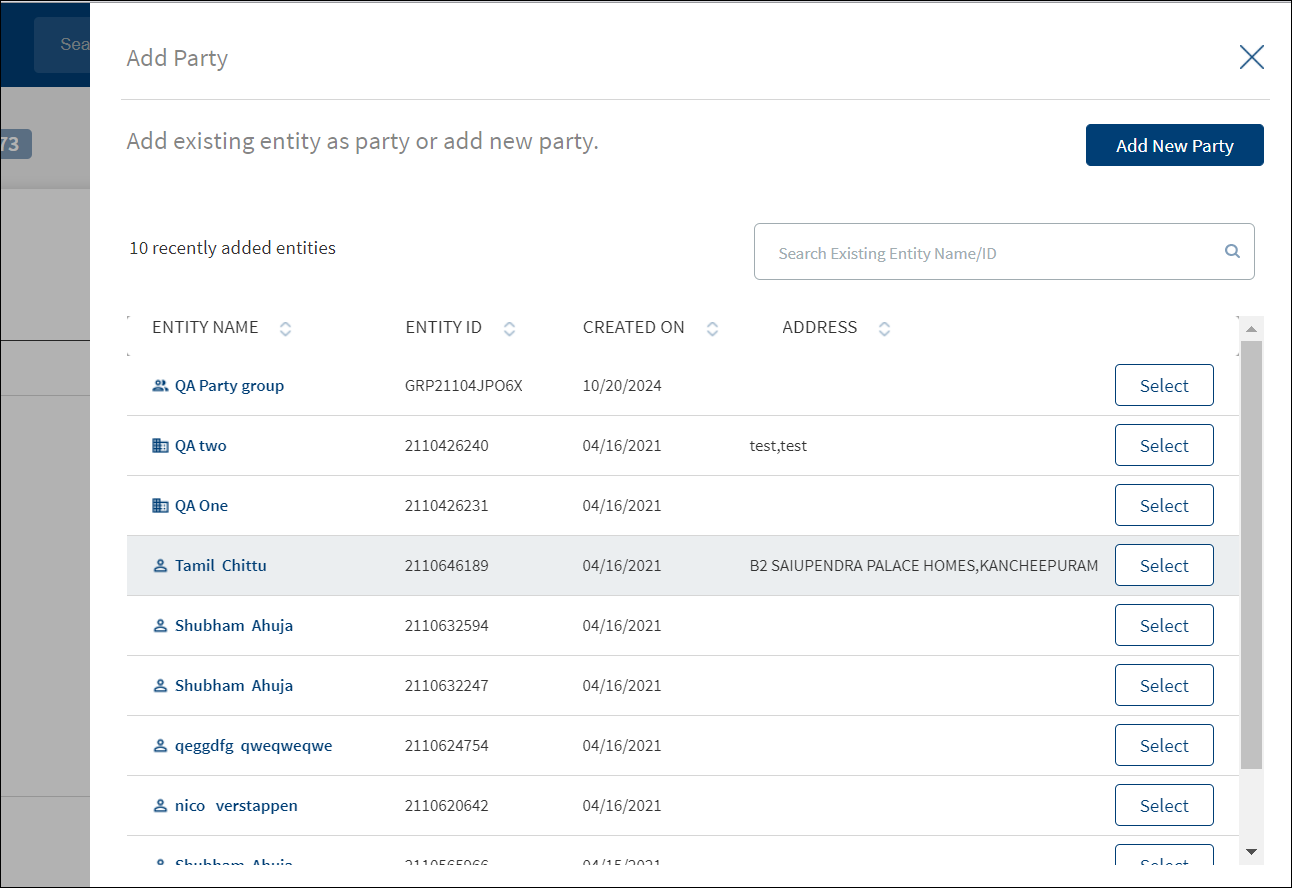 Add Party