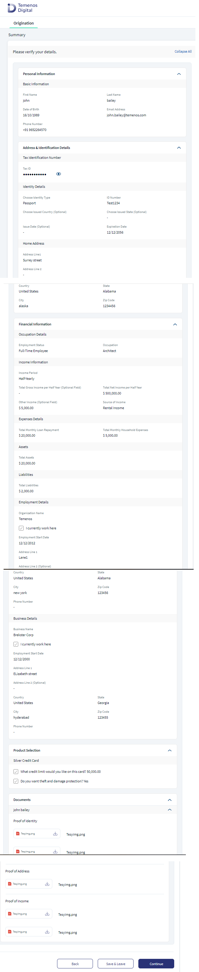 Credit Card Summary Credit Card Summary