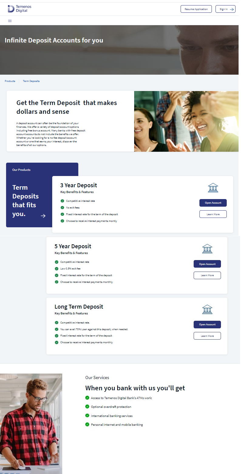 TermDeposits Landing Page TermDeposits Landing Page