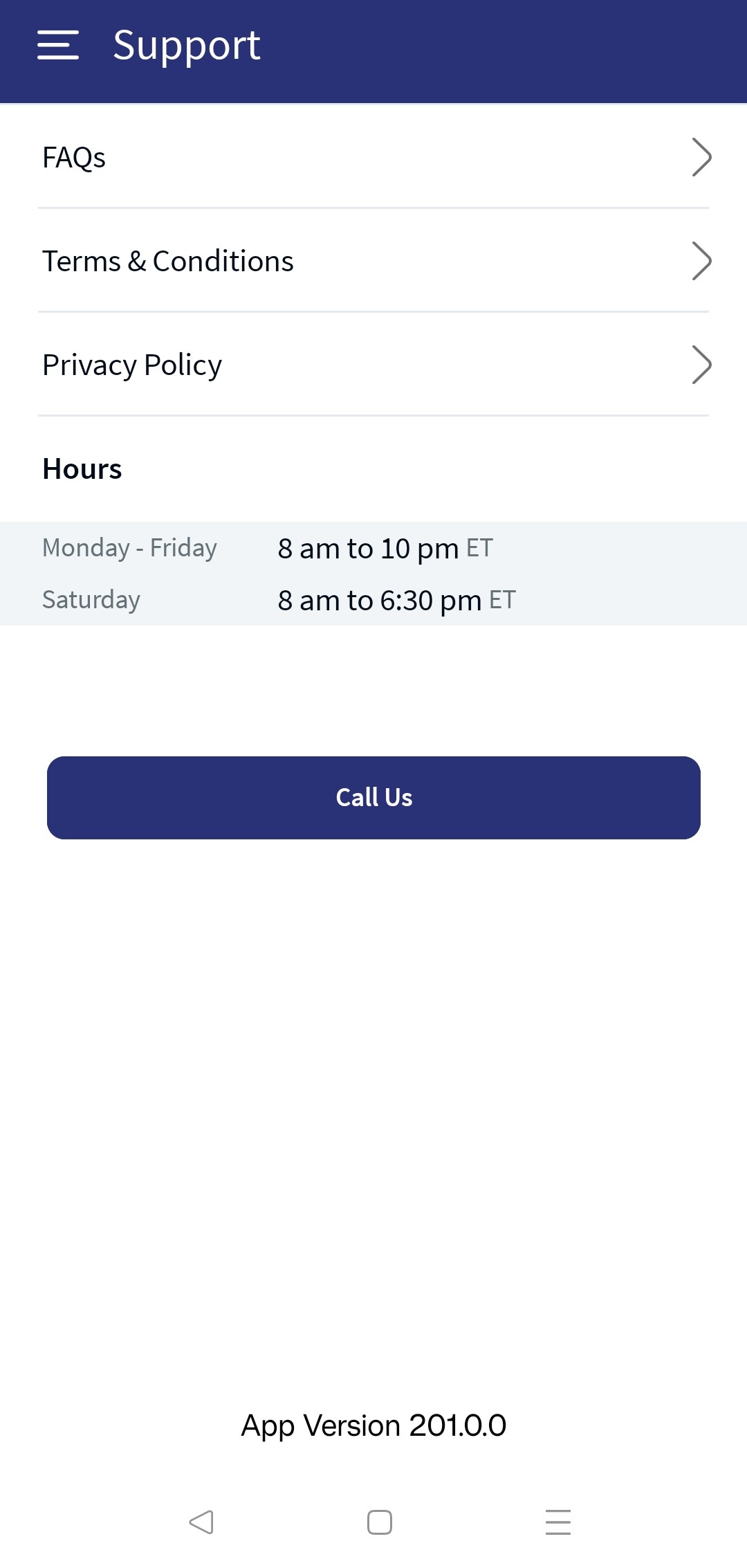 Support - Call Us
