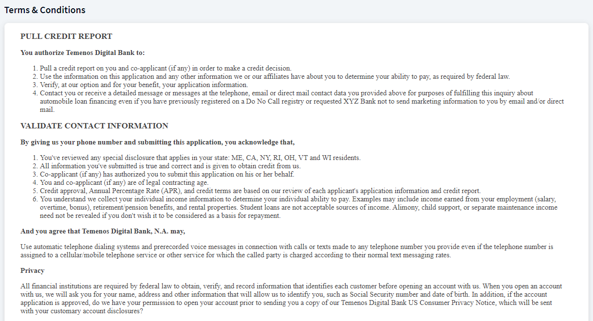Terms and Conditions