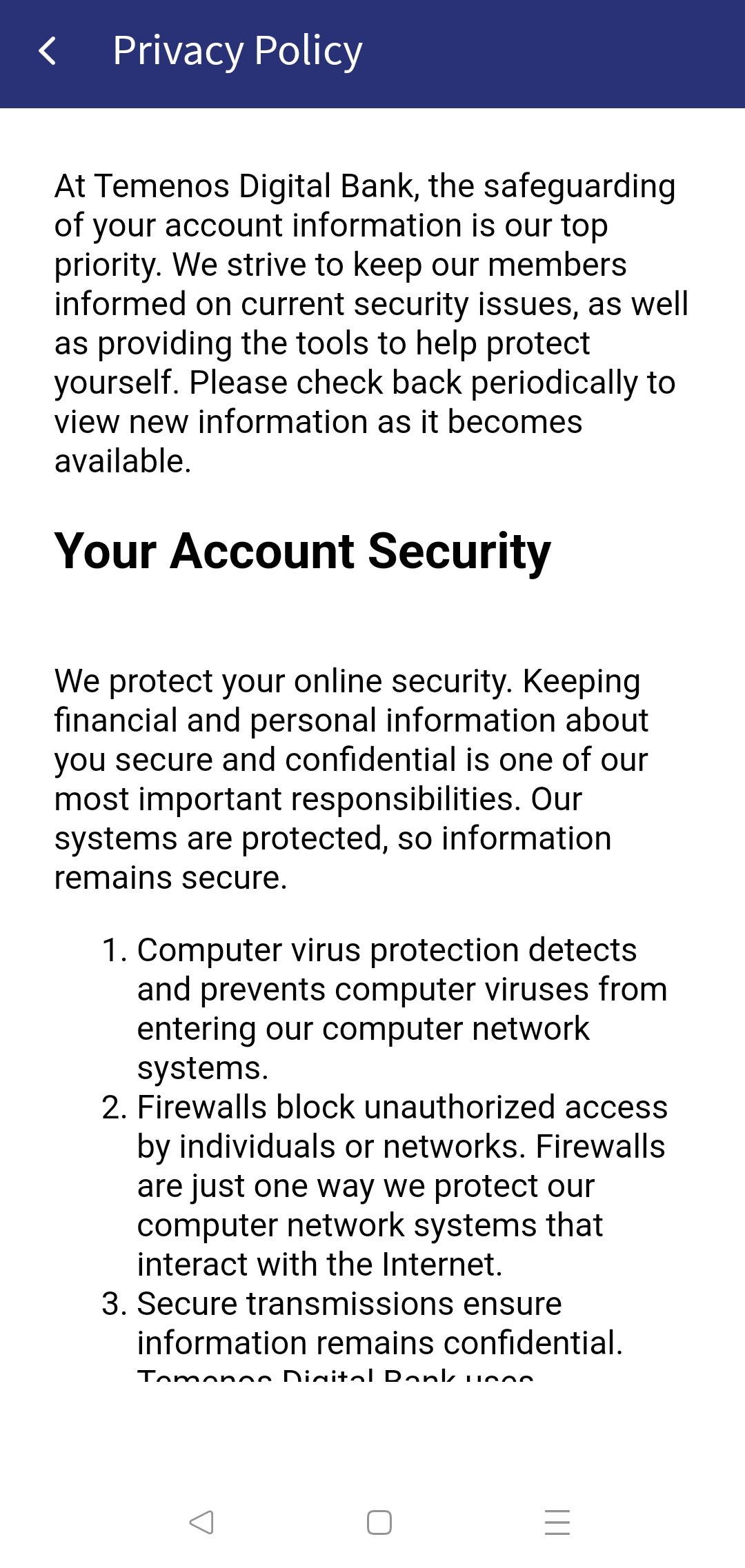 Privacy Policy Mobile Native