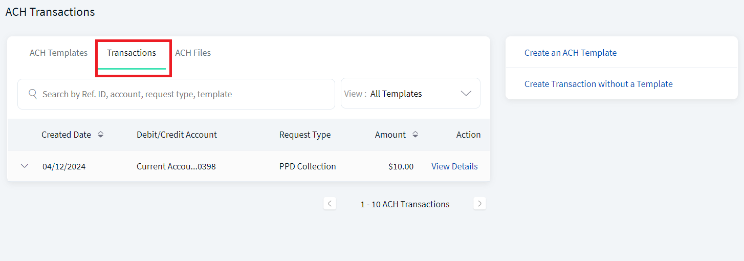 Transaction History