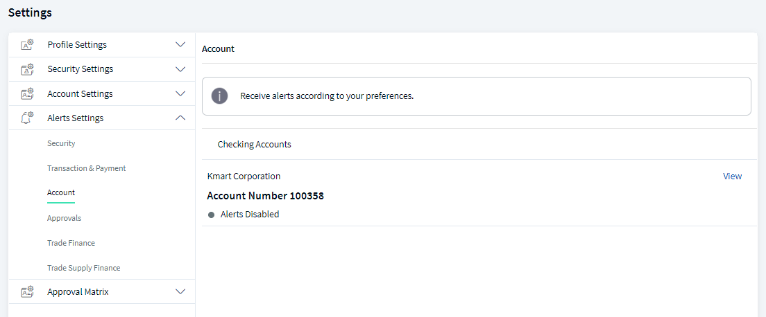 Account Alert Overview