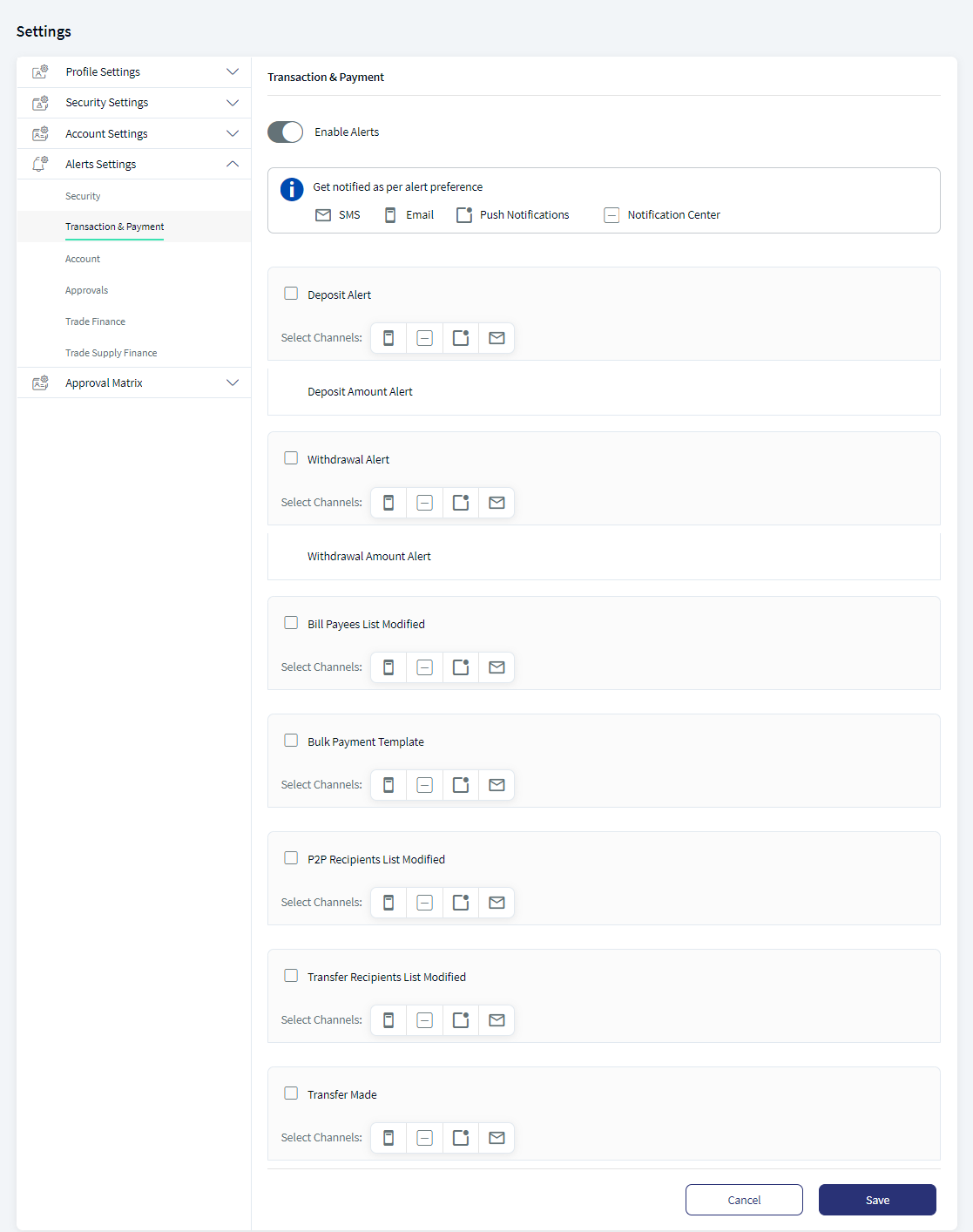 Edit Transaction and Payment Alert 