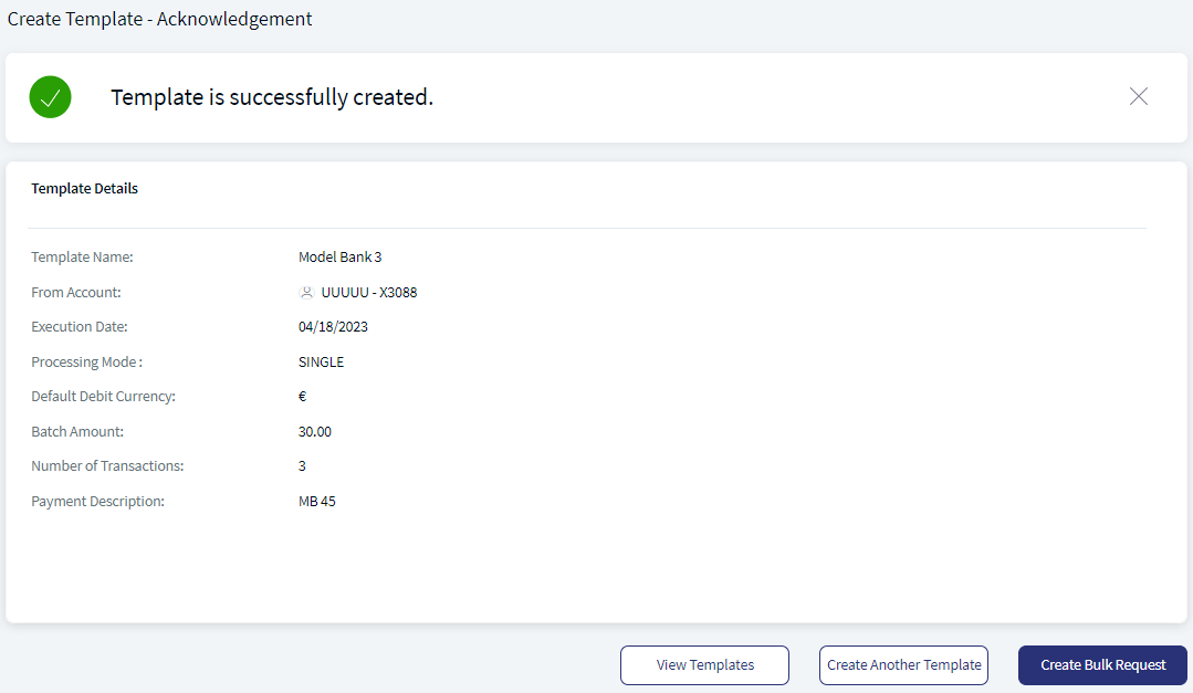 Create Template - Acknowledgement