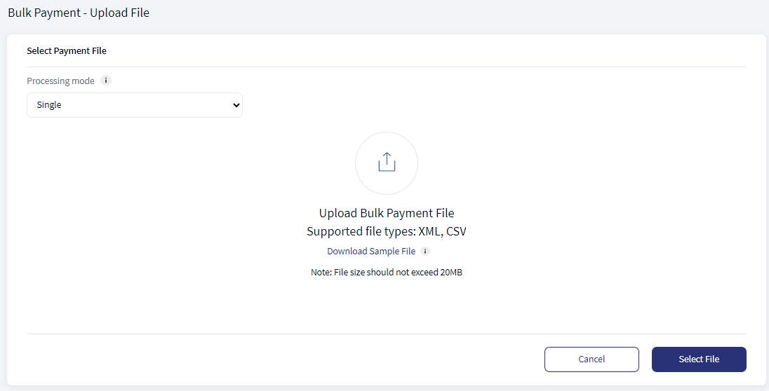Upload File and Make Payment