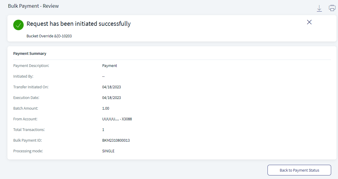 Bulk Payments - Review