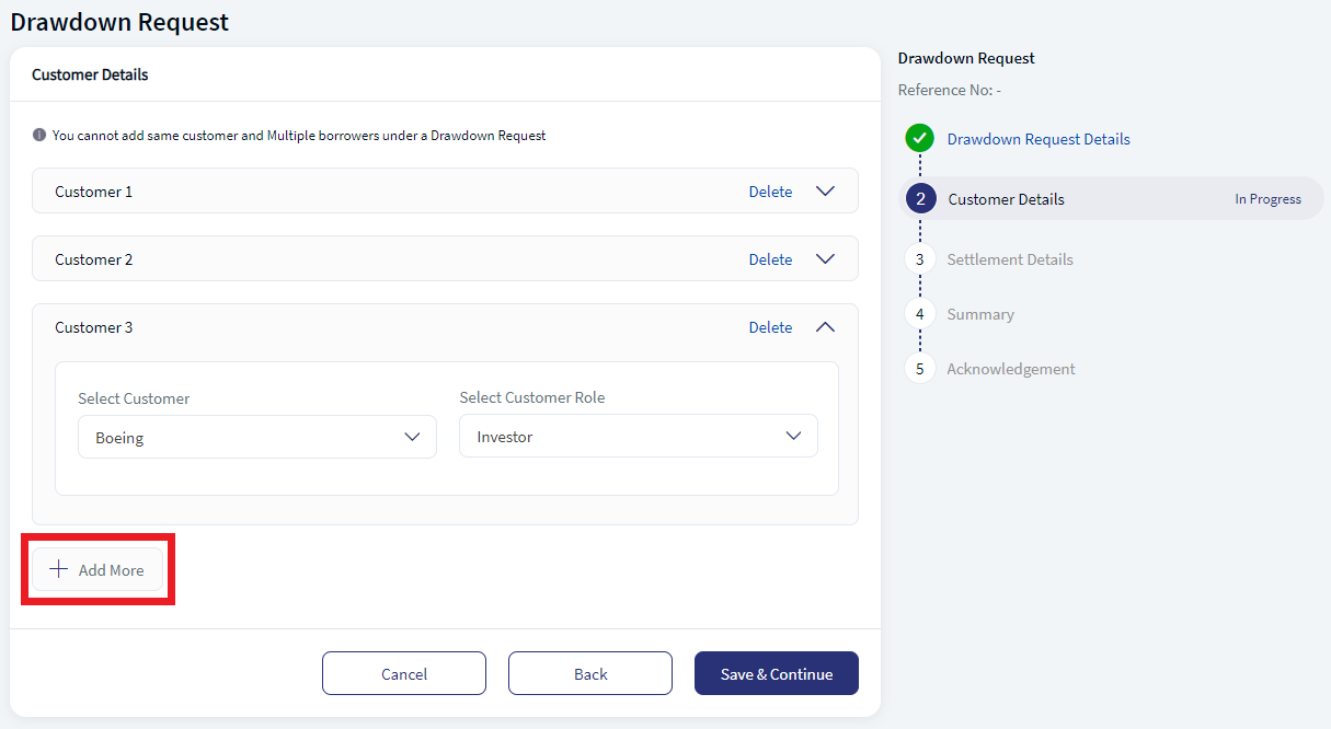 Add Multiple Customers