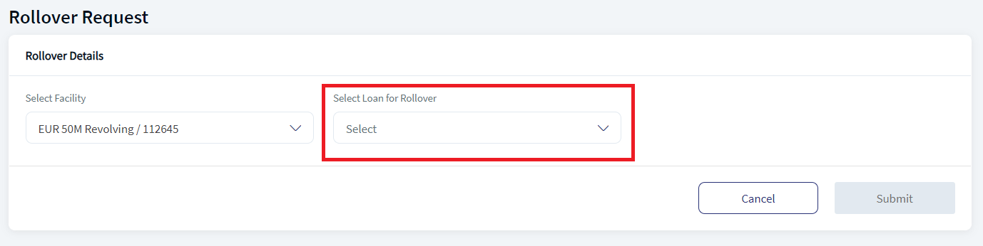Create Roll Over Request