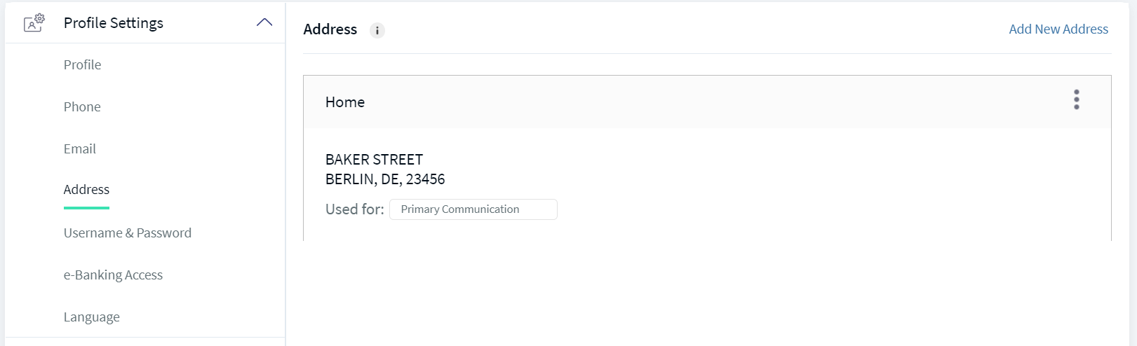 Address details
