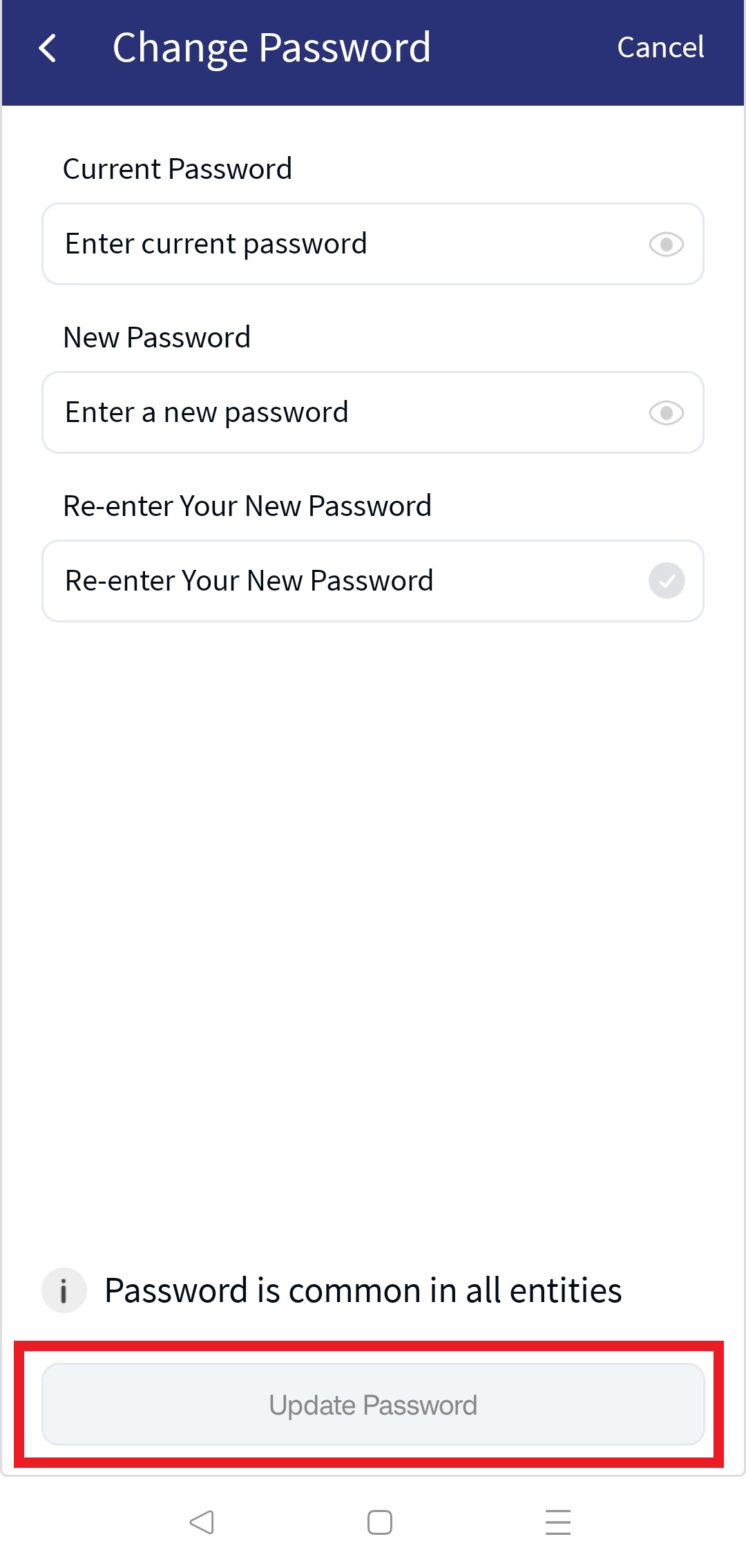 Change Password