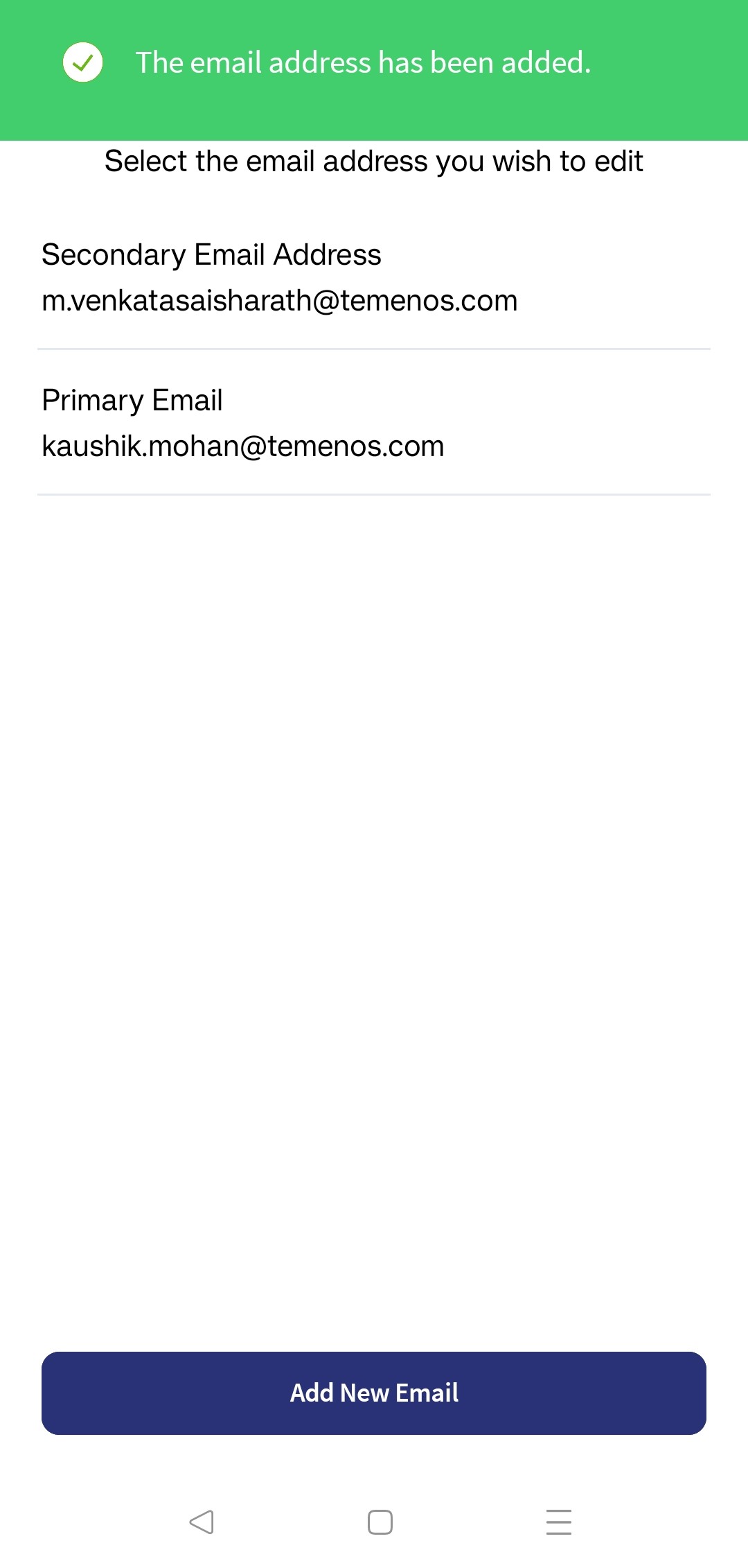 Add New Email
