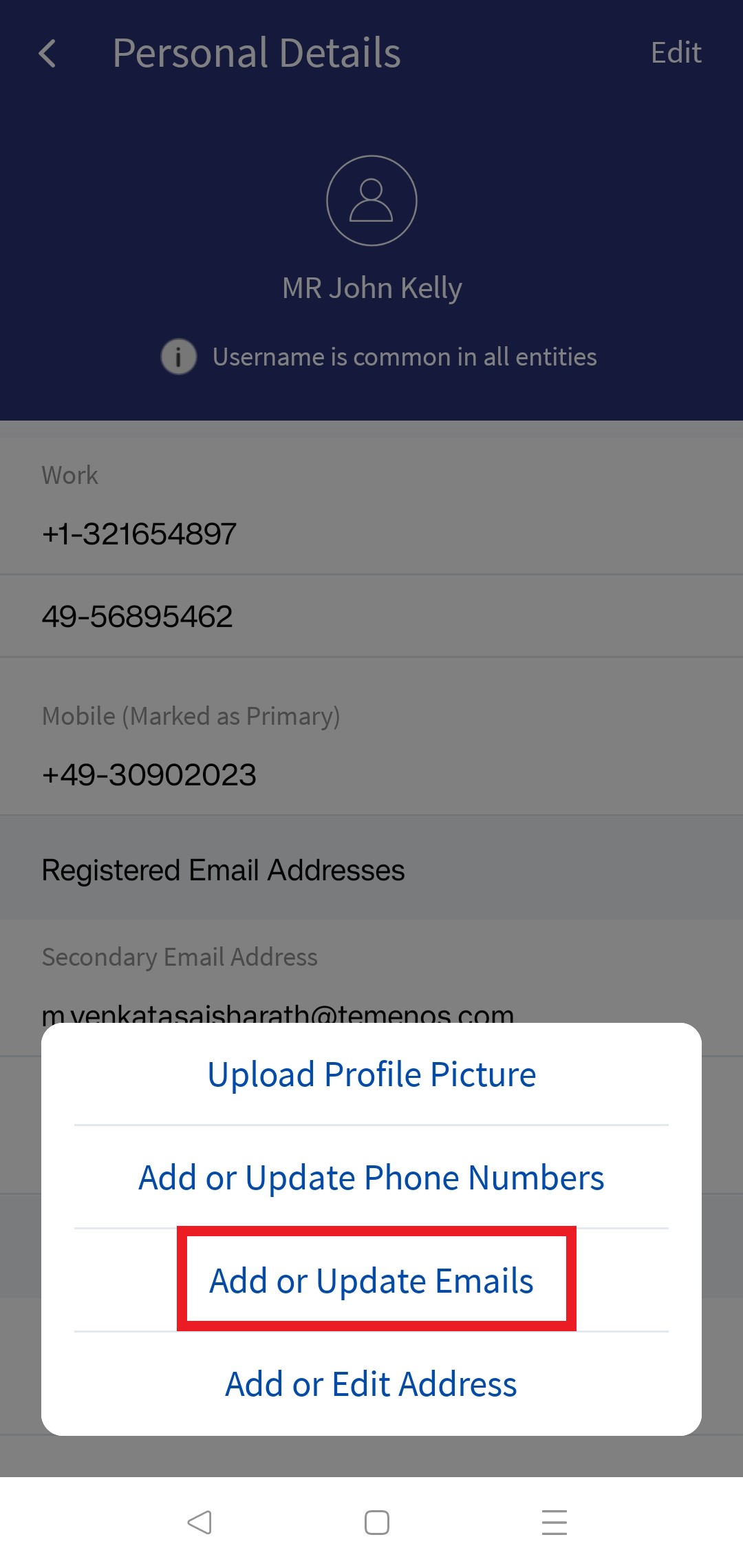 Edit Existing Email