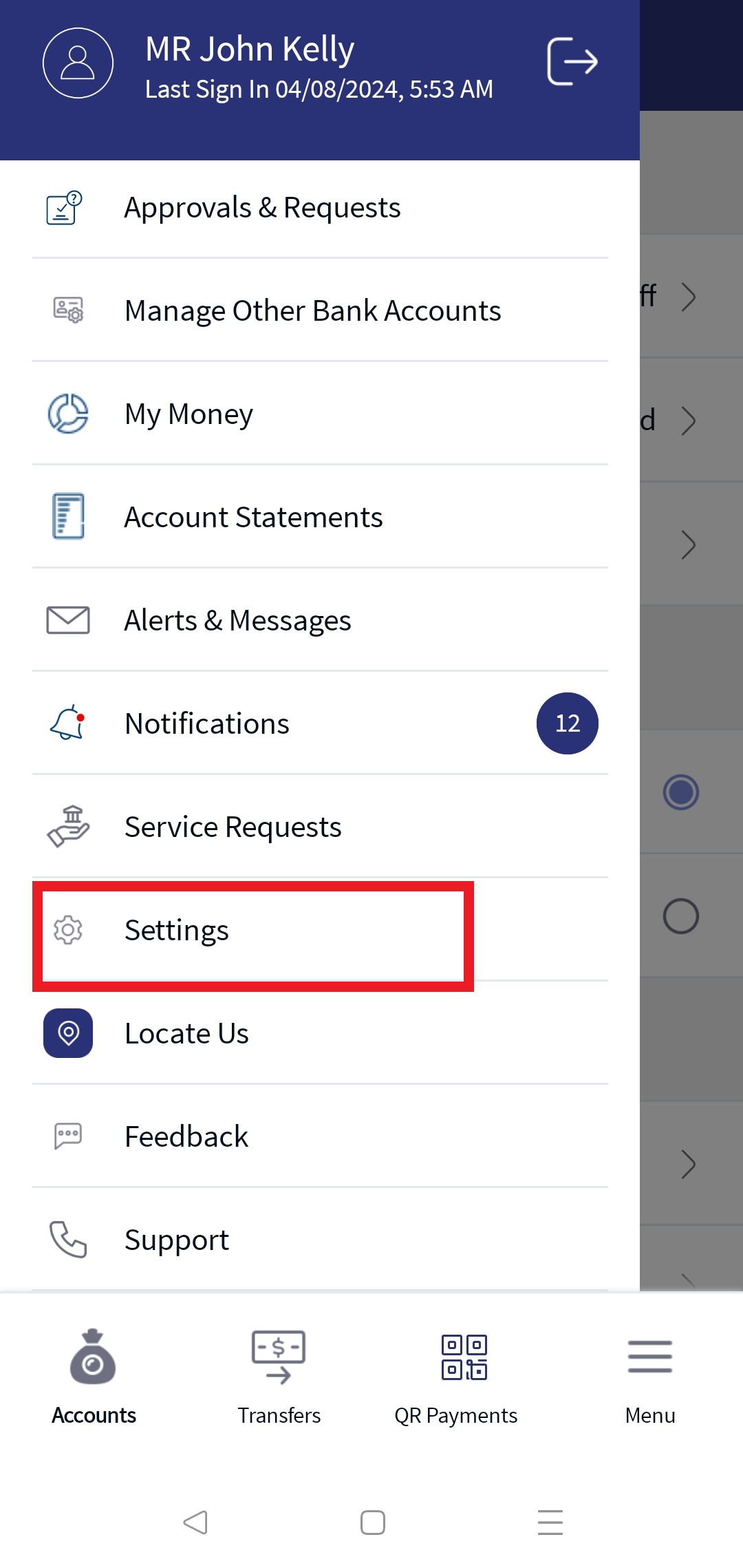 Setting Navigation