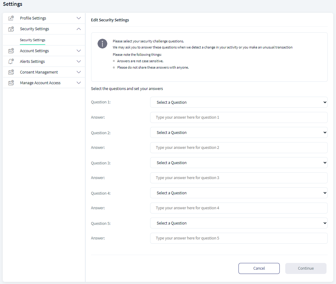 Security Settings