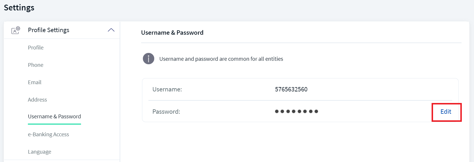 Change Password