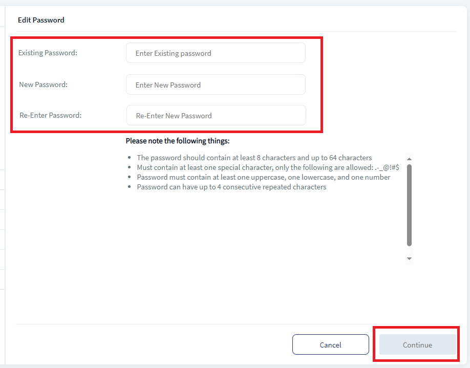 Change Password
