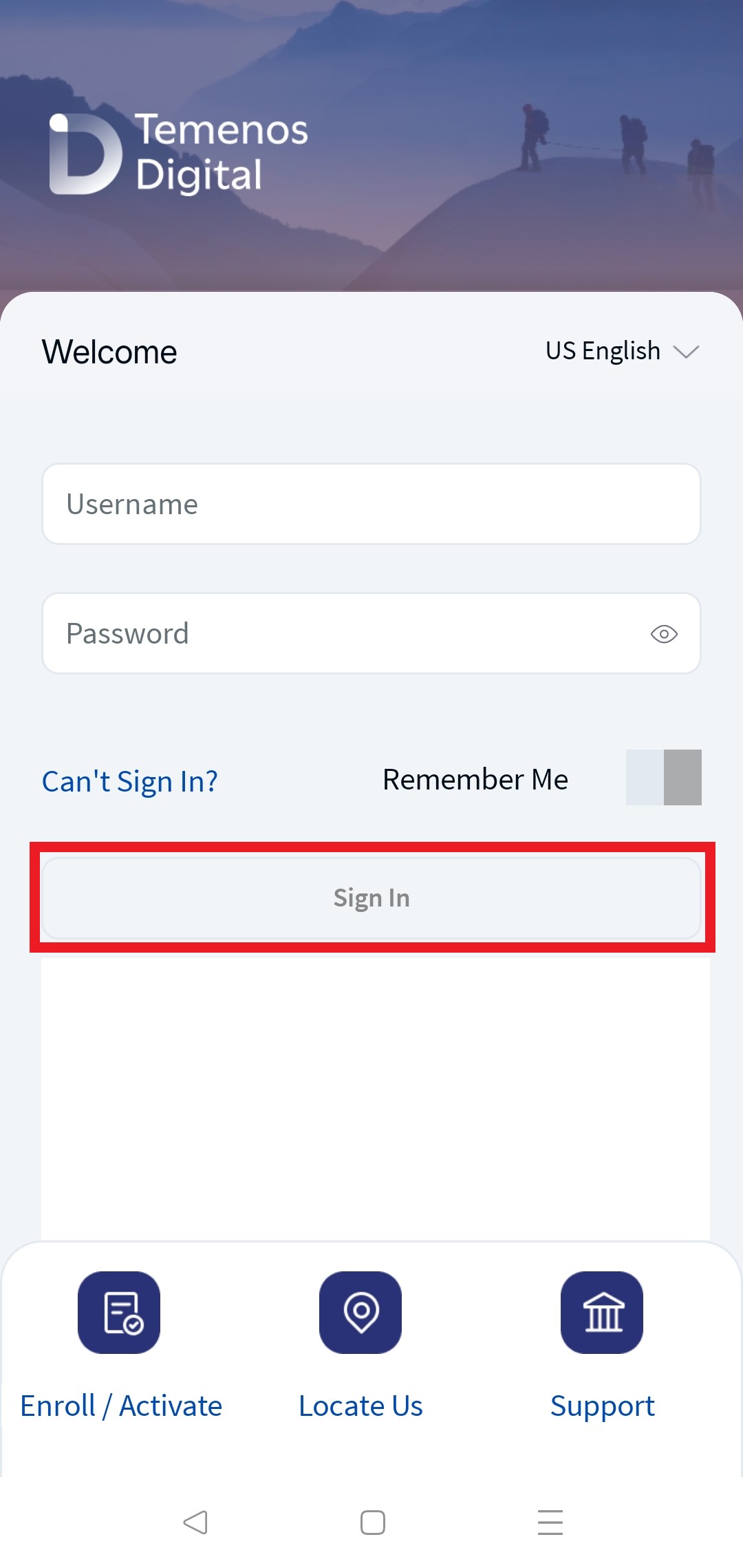 Mobile Signin
