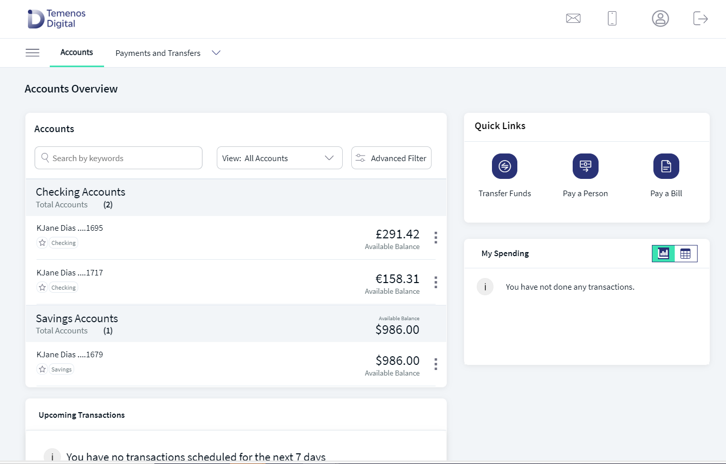 Account overview Account overview