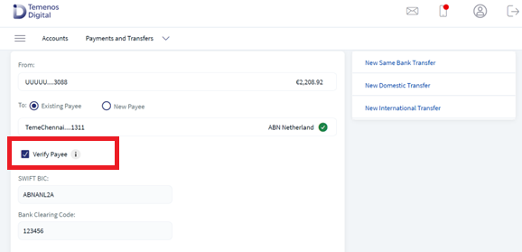 Payee Verification