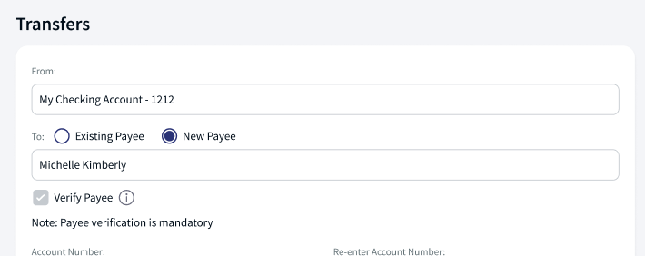 Payee Verification