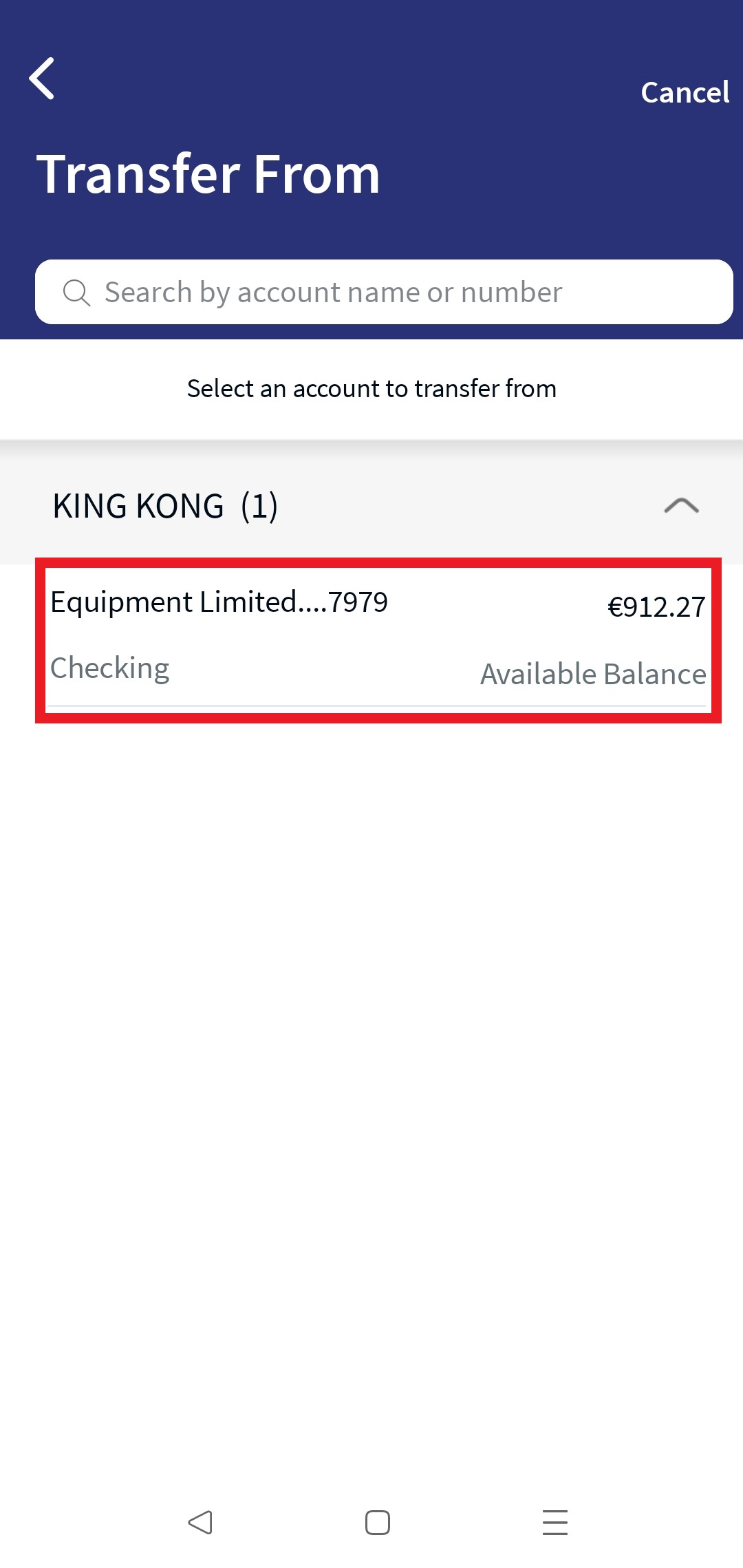 Domestic Transfer - Existing Payee - MB