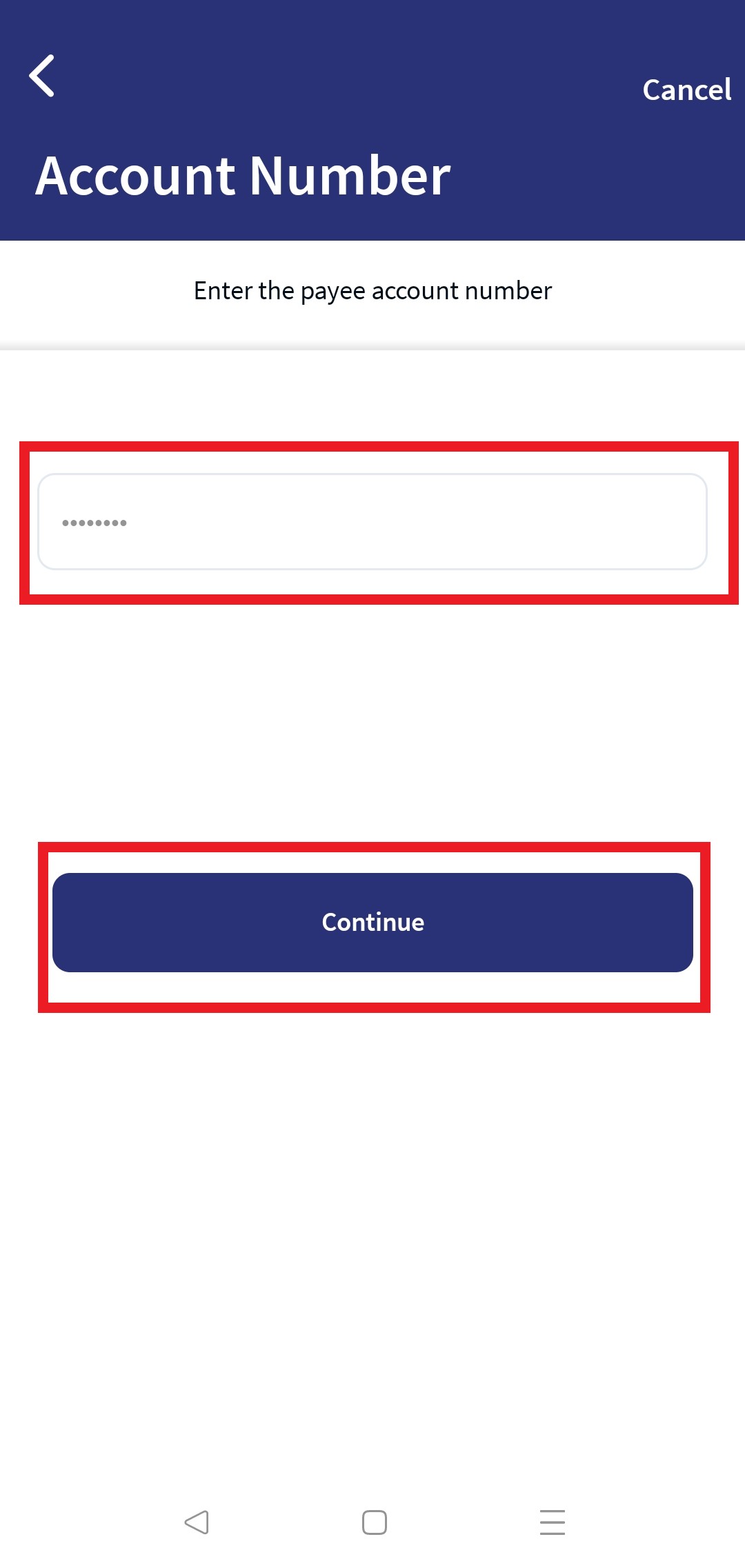 Domestic Transfer - Existing Payee - MB