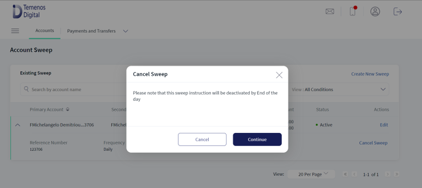 Continue to Cancel