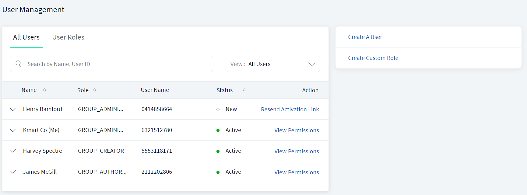 User Management Overview