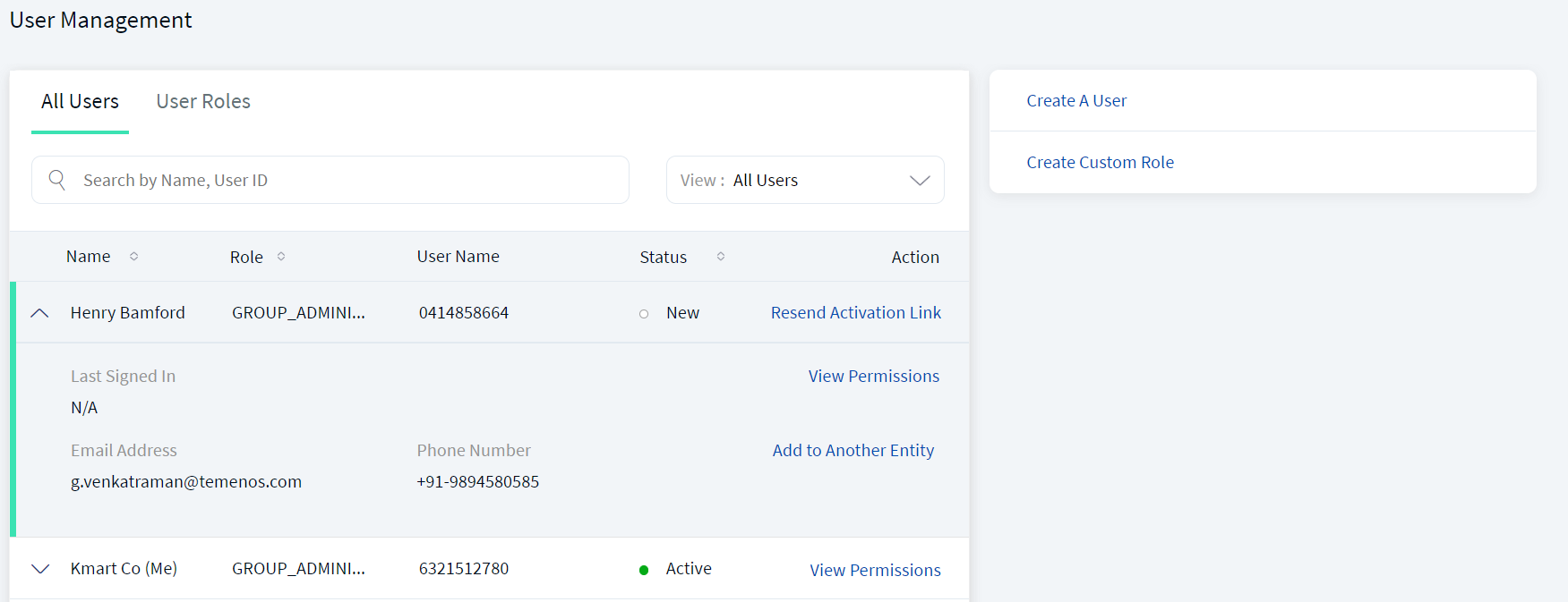 User Management Overview