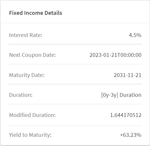 BondDetails BondDetails