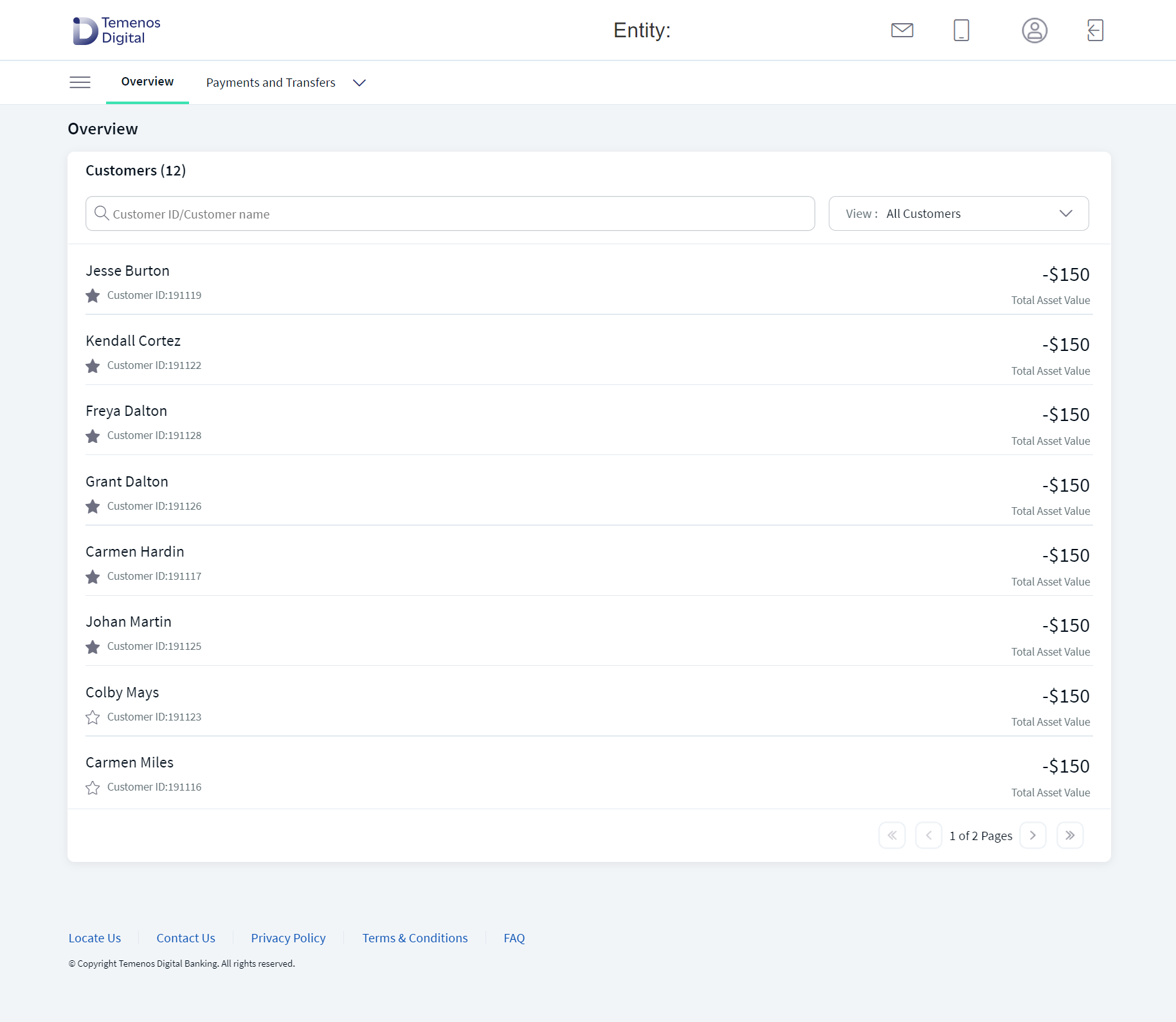 Multi Customer Dashboard