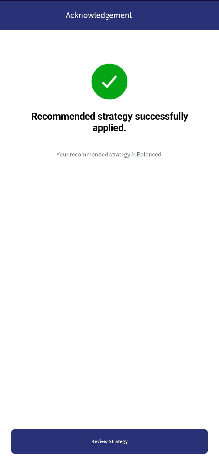 Recommended Strategy Confirmation