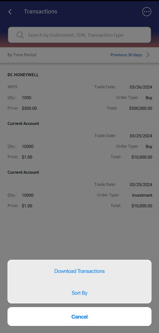 Transaction Options