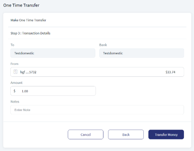 Transfer Money Once Transfer Money Once