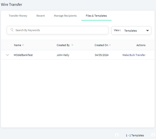 Wire Transfer -  Files and Templates