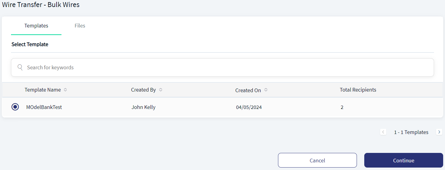 Wire Transfer -  Make Bulk Master