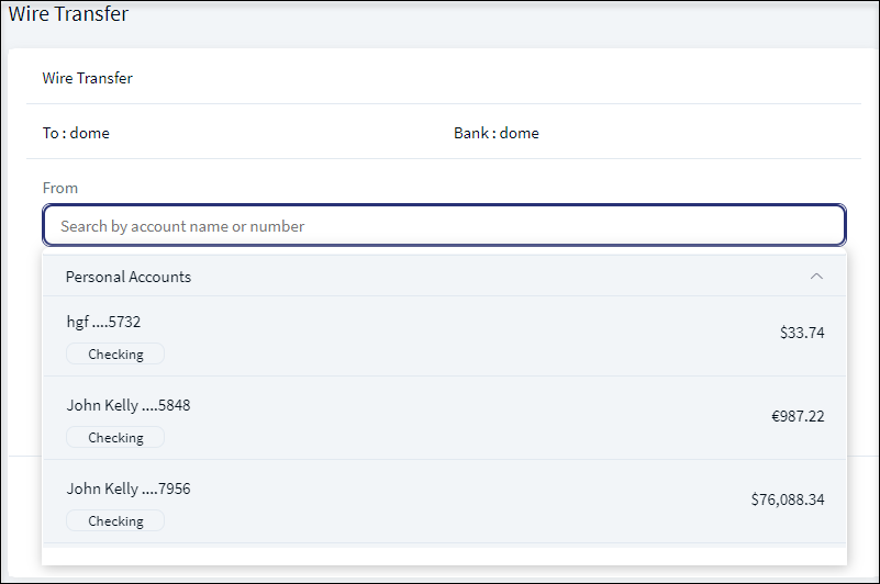 Search by Account or Number