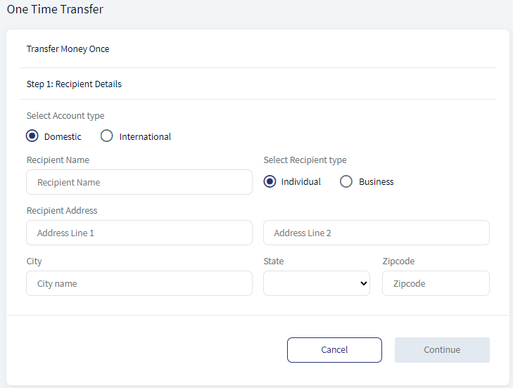 Transfer Money Once Transfer Money Once