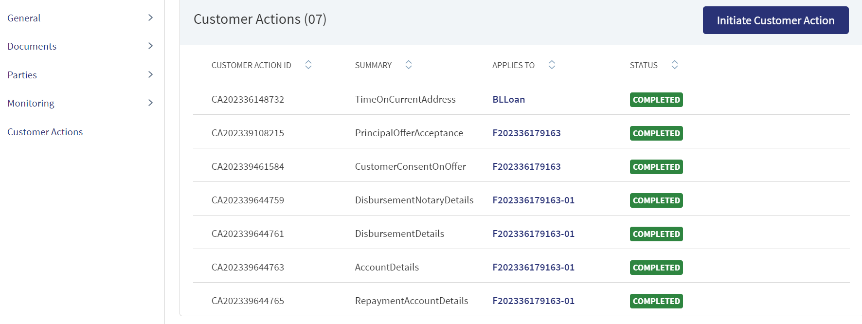 Customer Actions Customer Actions