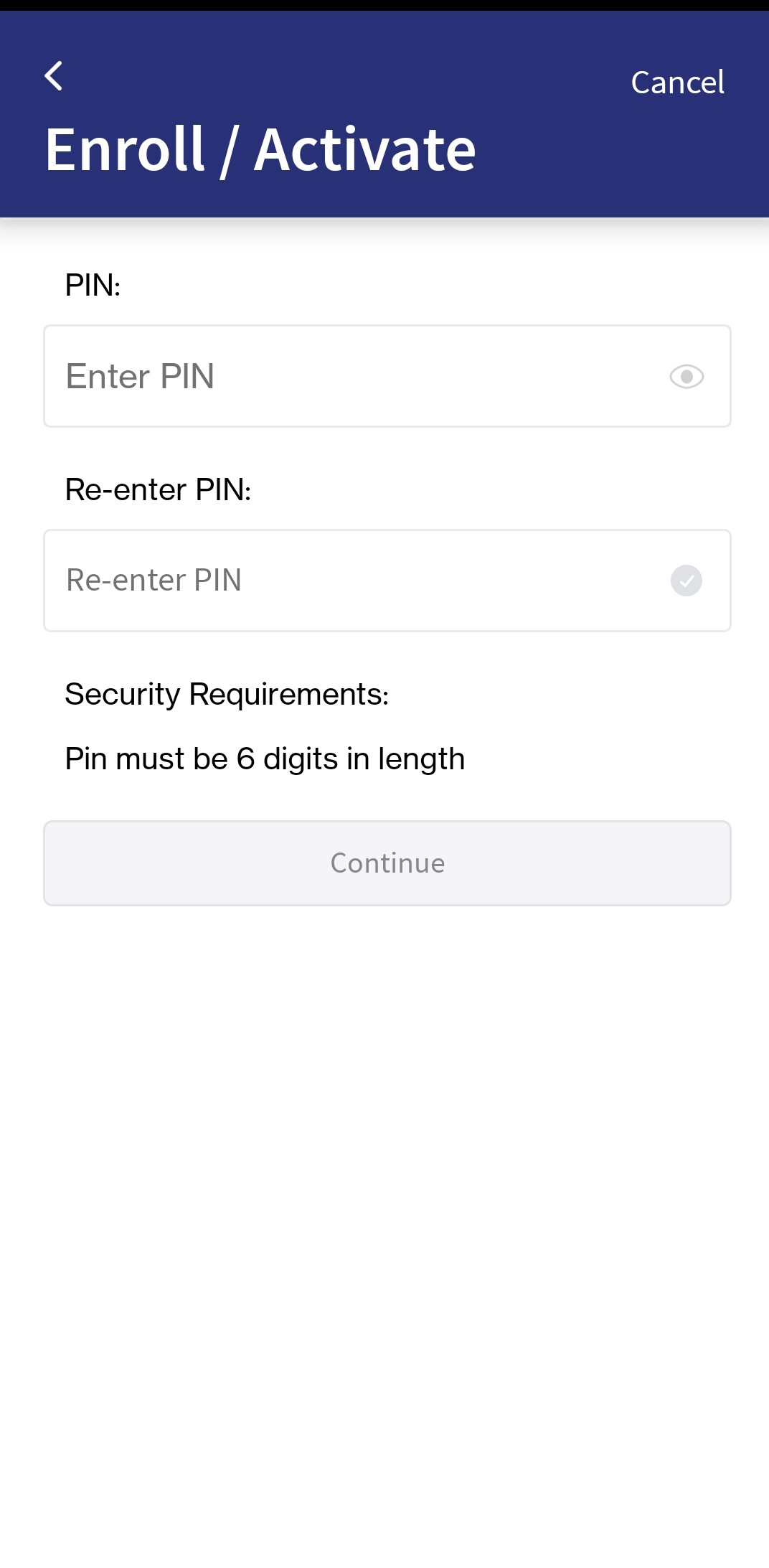 Login Screen
