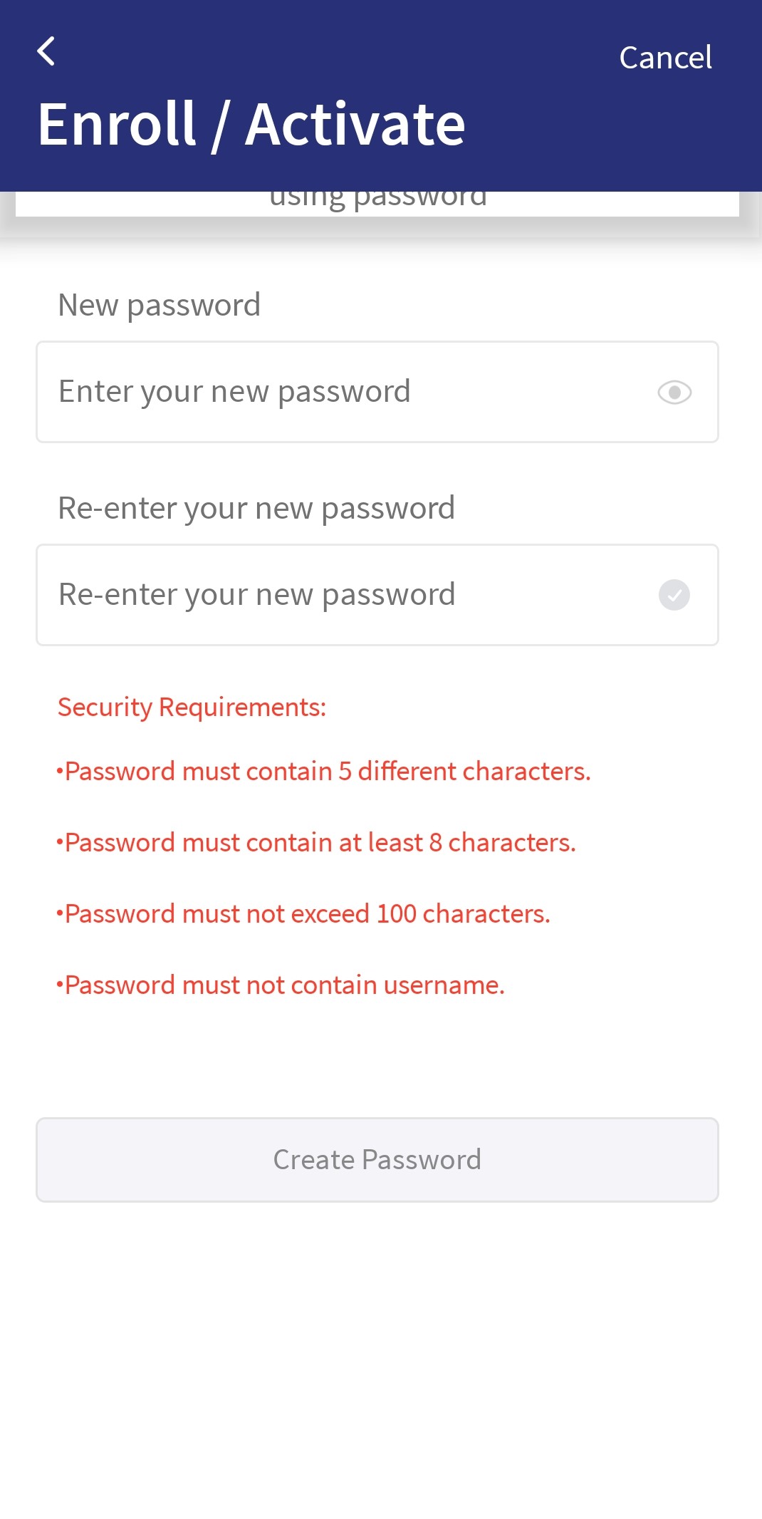 Login Screen